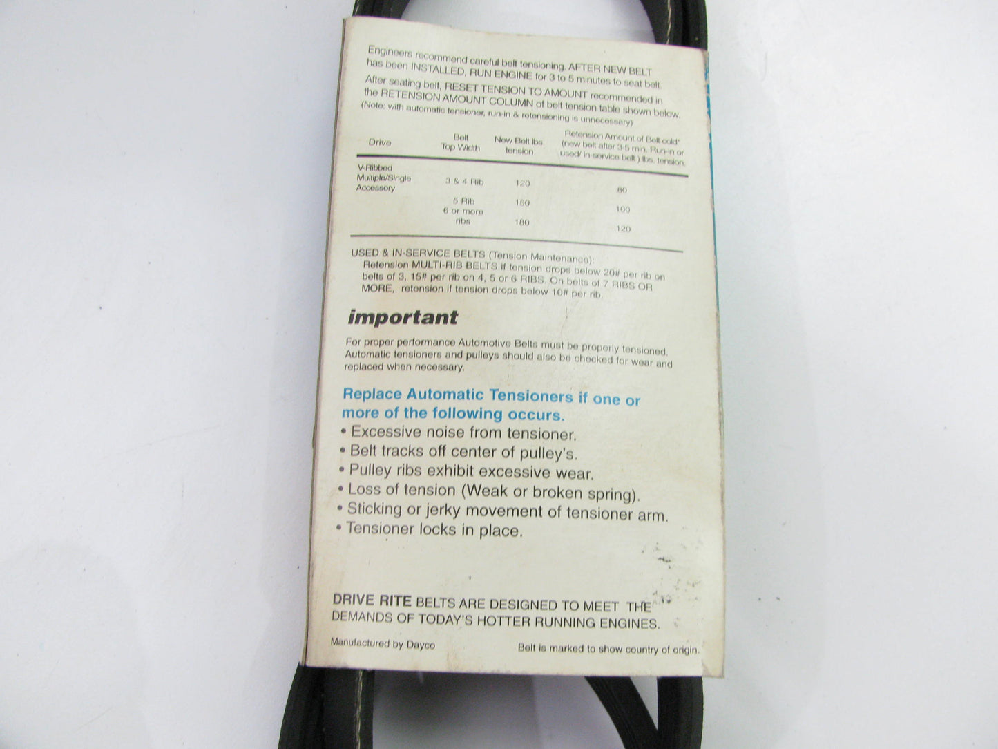 Drive-rite 5050480DR Serpentine Belt