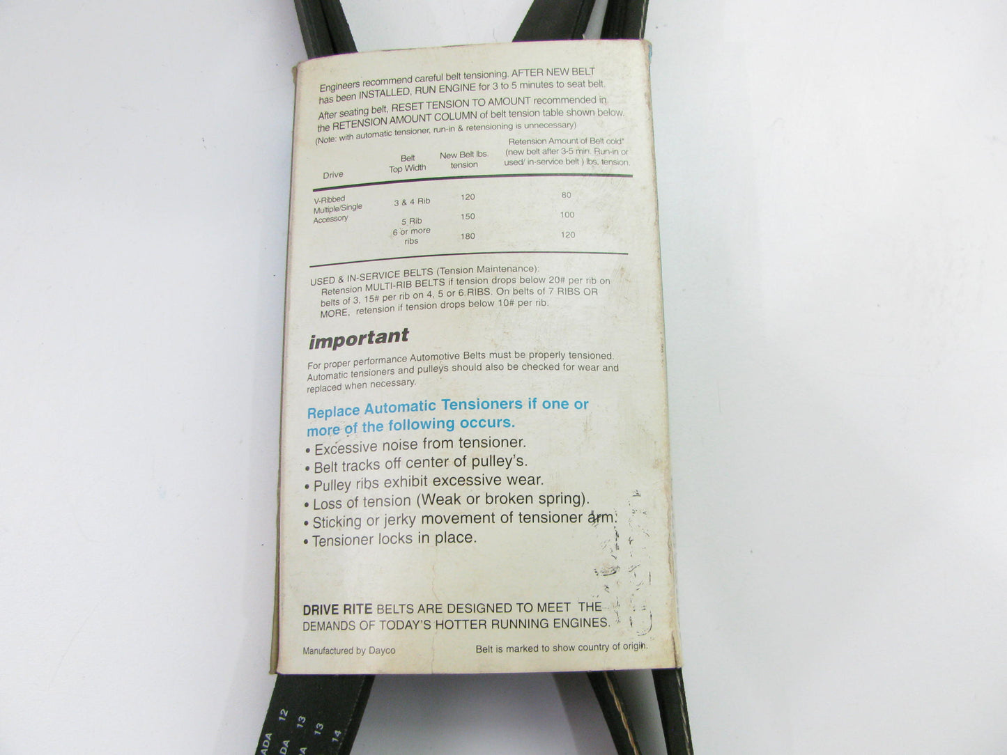 Drive-rite 5060720DR Serpentine Belt