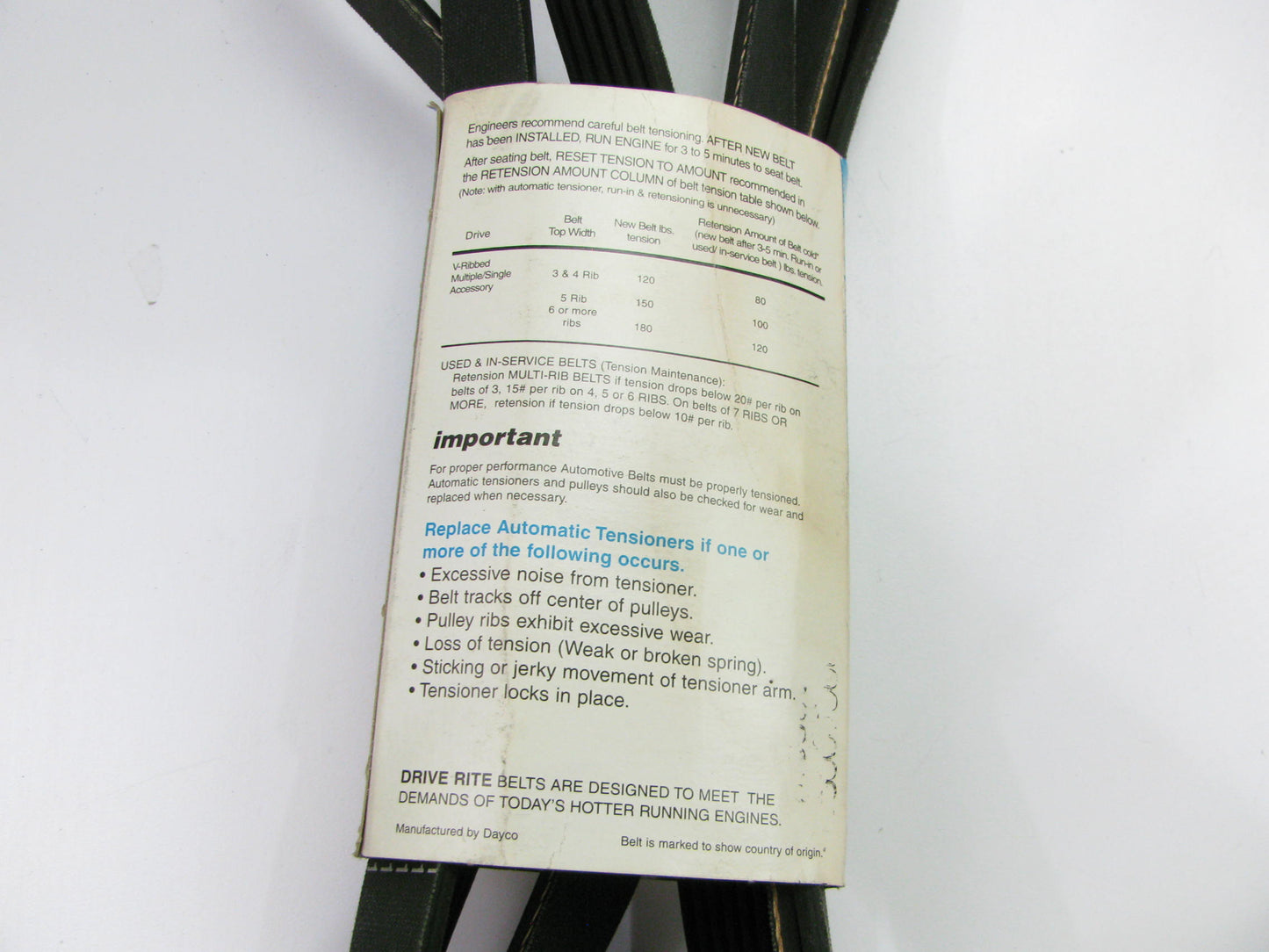 Drive-rite 5061065DR Main Drive Serpentine Belt 2007-2008 Chevrolet Malibu 3.5L