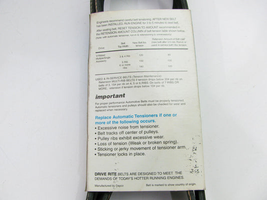 Drive-rite 580K5 Serpentine Belt