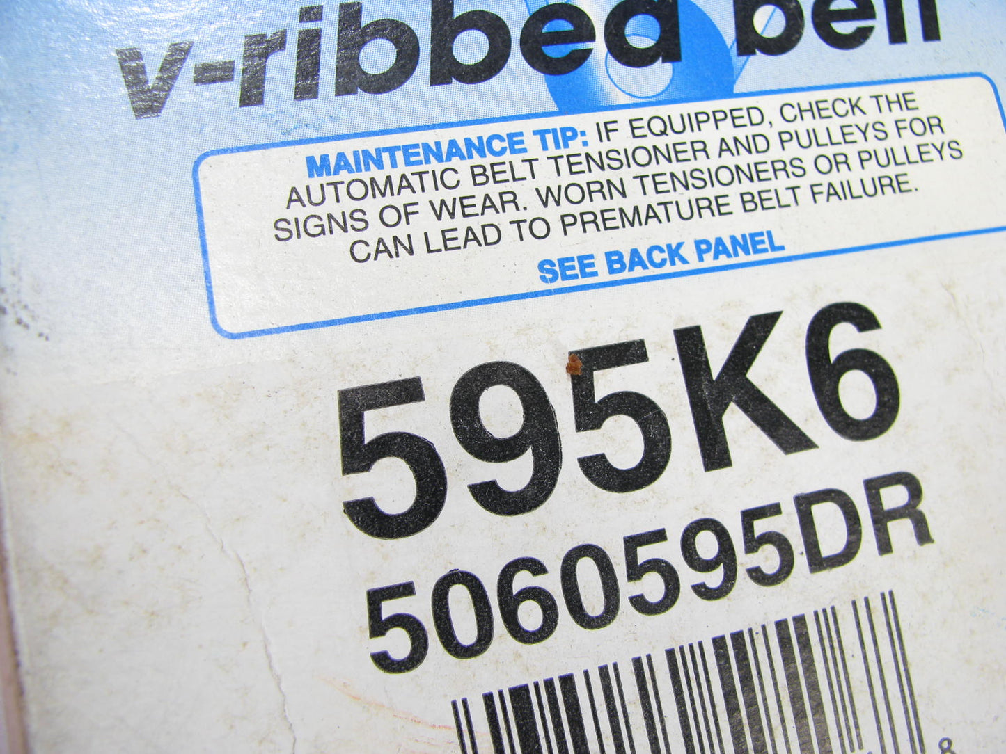Drive-rite 595K6 Serpentine Belt - 0.84'' X 60.00'' - 6 Ribs