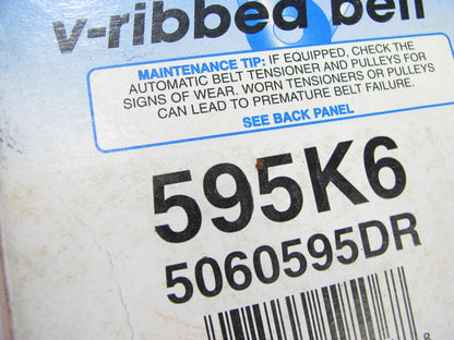 Drive-rite 595K6 Serpentine Belt - 0.84'' X 60.00'' - 6 Ribs