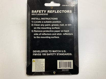 Drive KL-40102R Self Adhesive Trailer RED Oval Reflectors, 12 Pack, 1-3/8''x5/8''