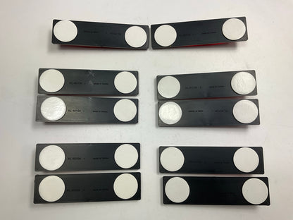 (10) Rectangular Quick-Mount Trailer Red Reflectors, 5-3/16'' Long X 1-3/8'' Wide