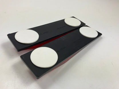 (2) Rectangle Quick-Mount Red Reflectors, 5-3/16'' Long X 1-3/8'' Wide X 5/8'' Tall