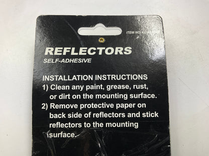 (2) Rectangle Quick-Mount Red Reflectors, 5-3/16'' Long X 1-3/8'' Wide X 5/8'' Tall