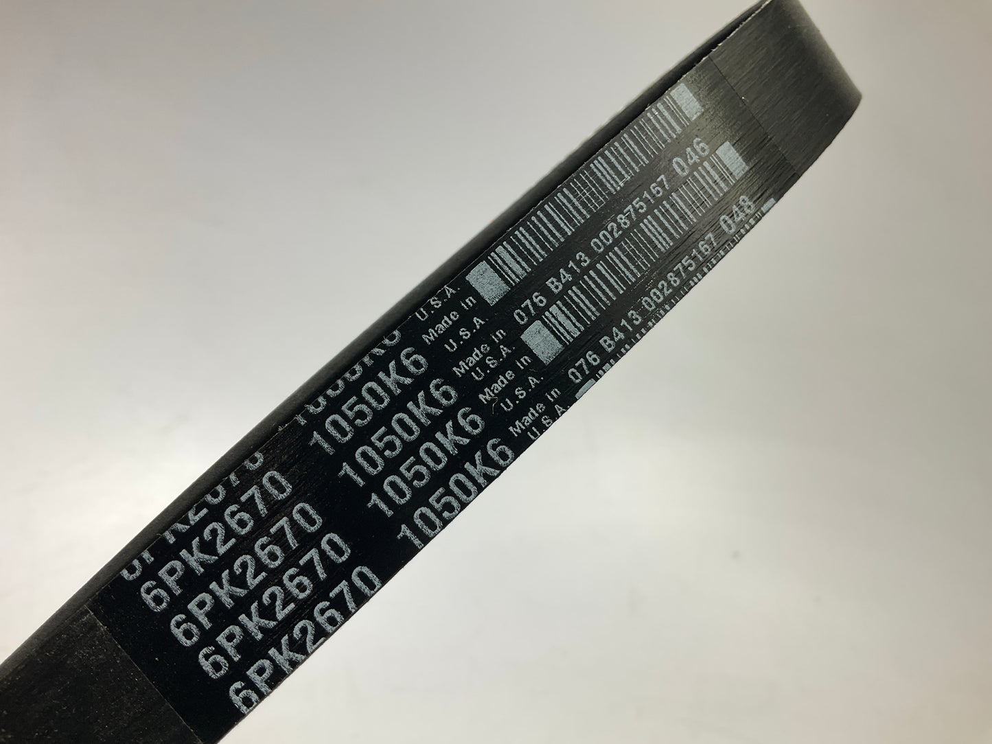 Drive Works 1050K6 Serpentine Belt - 6 Ribs
