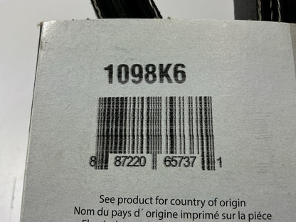 Drive Works 1098K6 Serpentine Belt - 6 Ribs