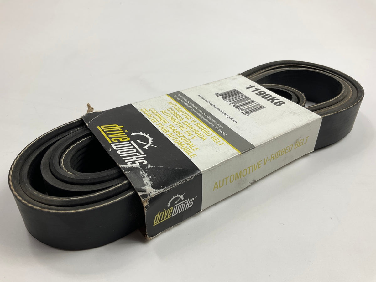 Drive Works 1190K8 Main Drive Serpentine Belt