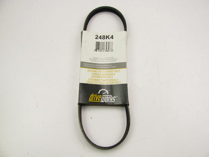 Drive Works 248K4 Serpentine Belt - 0.56'' X 25.00'' - 4 Ribs