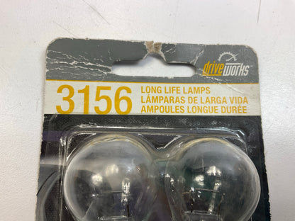 (2) Drive Works 3156 Longlife Back Up Lamp Light Bulb # 3156LL