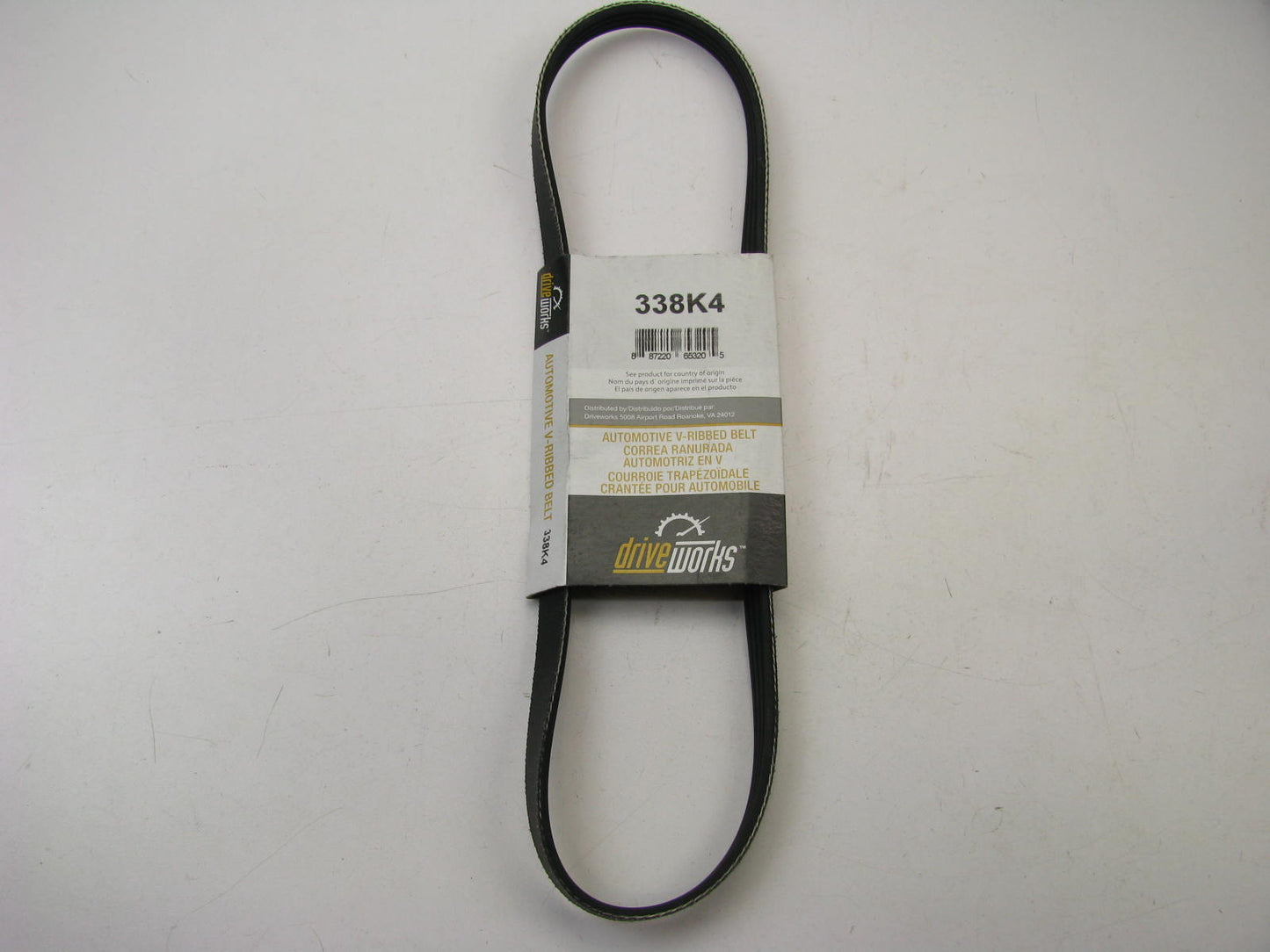 Drive Works 338K4 Serpentine Belt - 14mm X 874mm - 4 Ribs