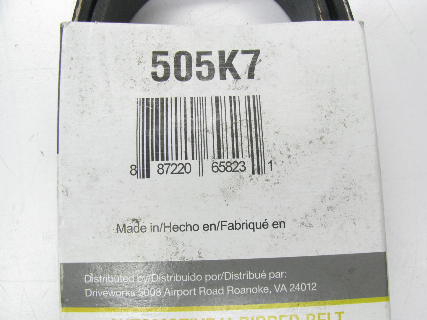 Drive Works 505K7 Serpentine Belt - 0.98'' X 51.00'' - 7 Ribs