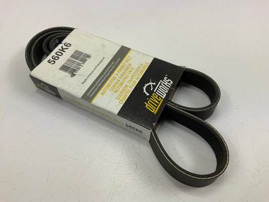 Drive Works 560K6 Serpentine Belt - 6 Ribs