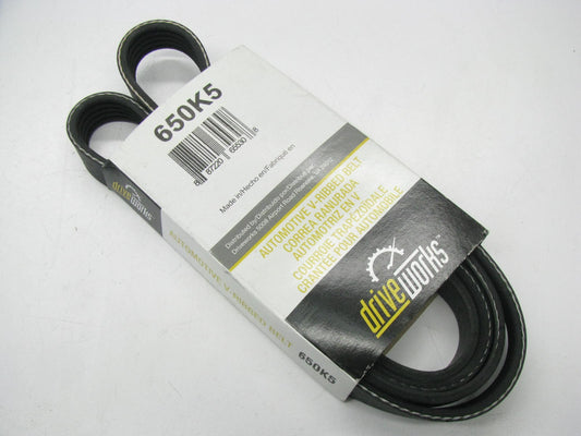 Drive Works 650K5 Serpentine Belt - 0.69'' X 65.50'' - 5 Ribs