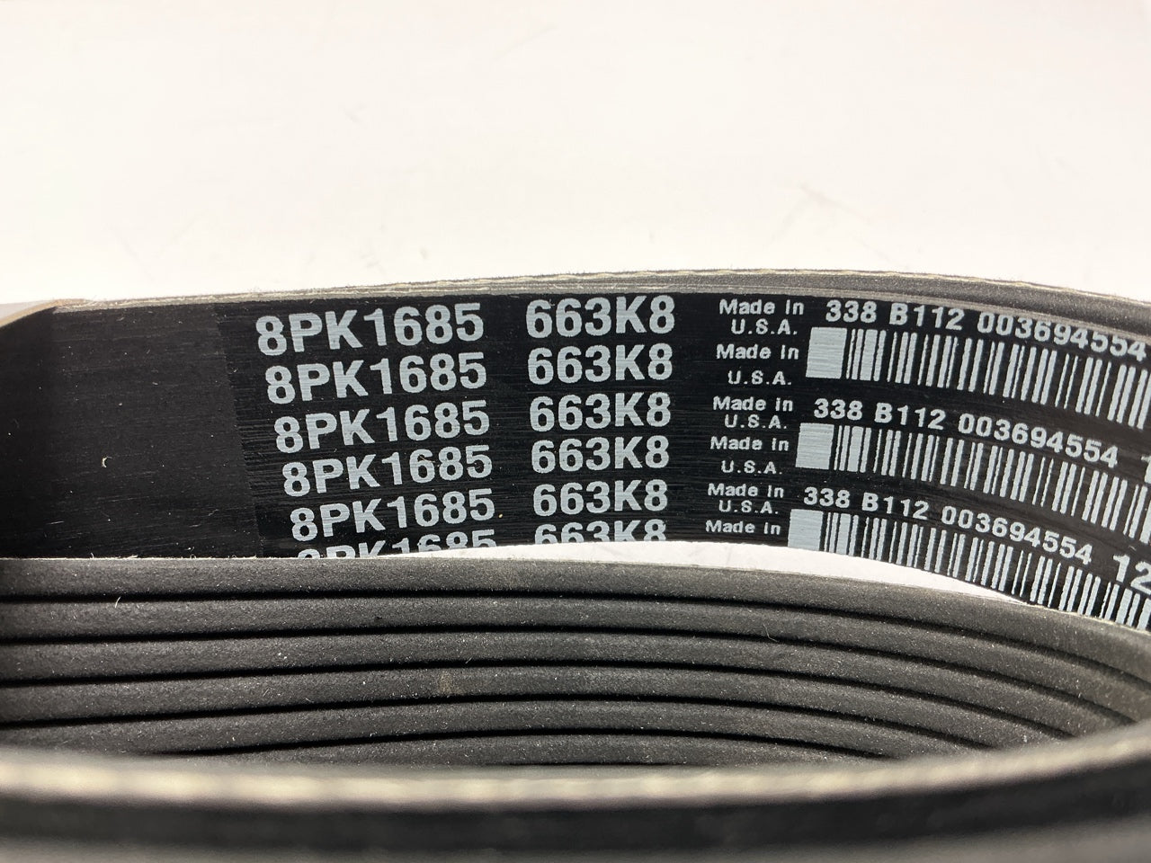 Drive Works 663K8 Serpentine Belt - 8 Ribs