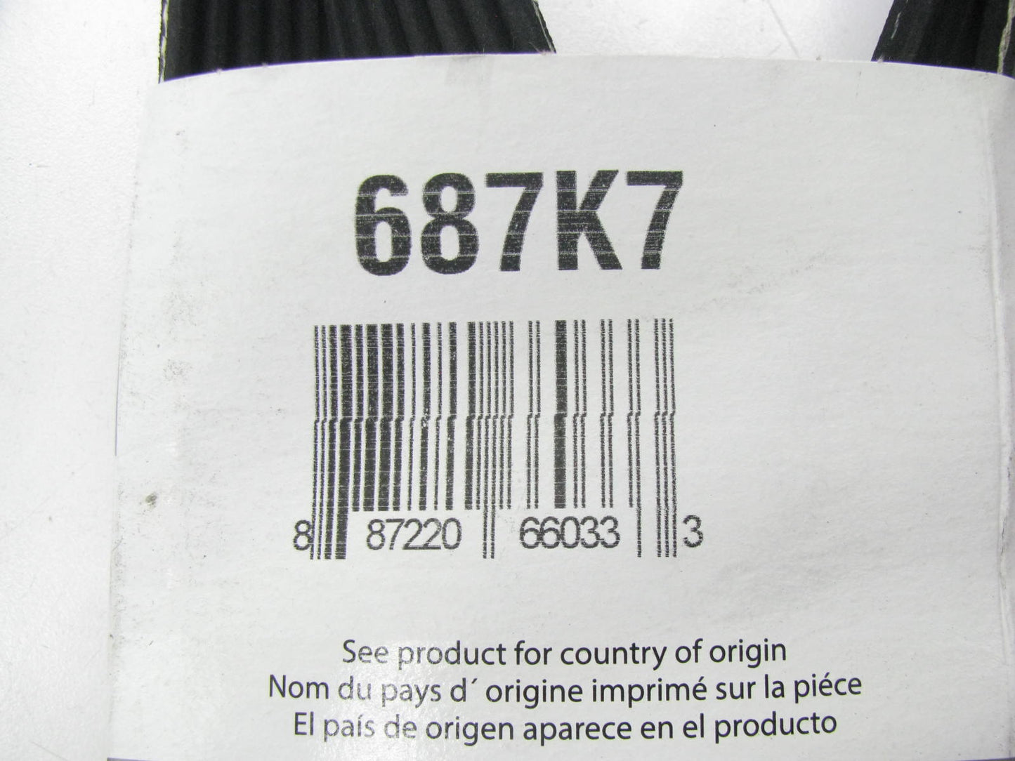 Drive Works 687K7 Serpentine Belt - 0.98'' X 69.25'' - 7 Ribs