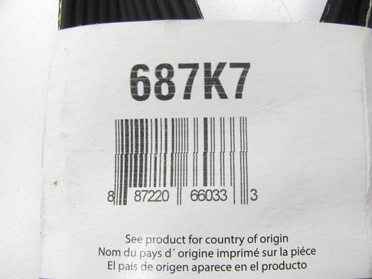 Drive Works 687K7 Serpentine Belt - 0.98'' X 69.25'' - 7 Ribs