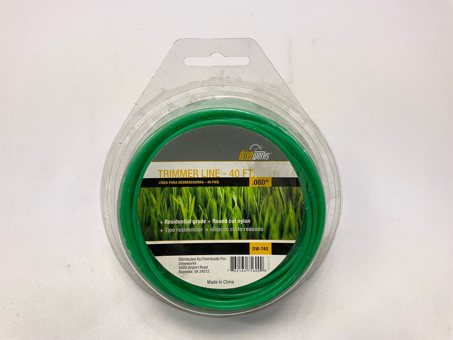 Drive Works DW-740 .080'' Residential Grade Round Trimmer Line - 40 Ft.