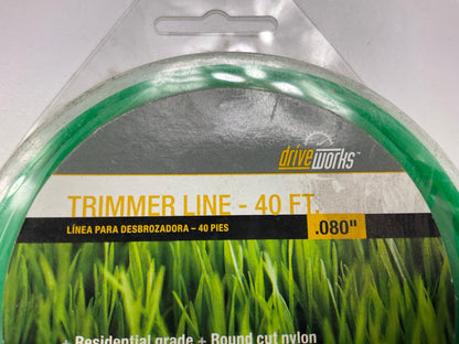 Drive Works DW-740 .080'' Residential Grade Round Trimmer Line - 40 Ft.