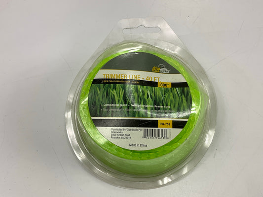 Drive Works DW-753 .080'' Commercial Grade Round Trimmer Line - 40 Ft.