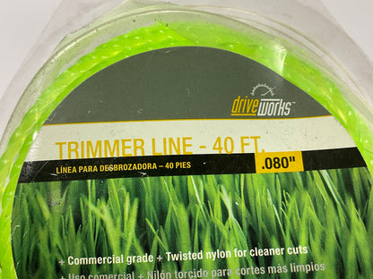 Drive Works DW-753 .080'' Commercial Grade Round Trimmer Line - 40 Ft.