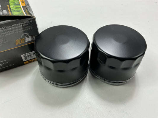 (2) Drive Works DW-764B Engine Oil Filter Replaces Briggs & Straton 492932