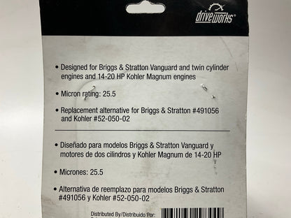 Drive Works DW-765 Oil Filter - Replaces Kohler 52-050-02-S /  5205002S