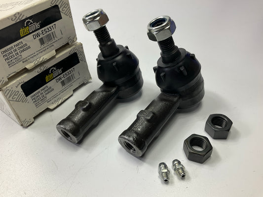 (2) Drive Works DW-ES3317 Front Outer Steering Tie Rod End