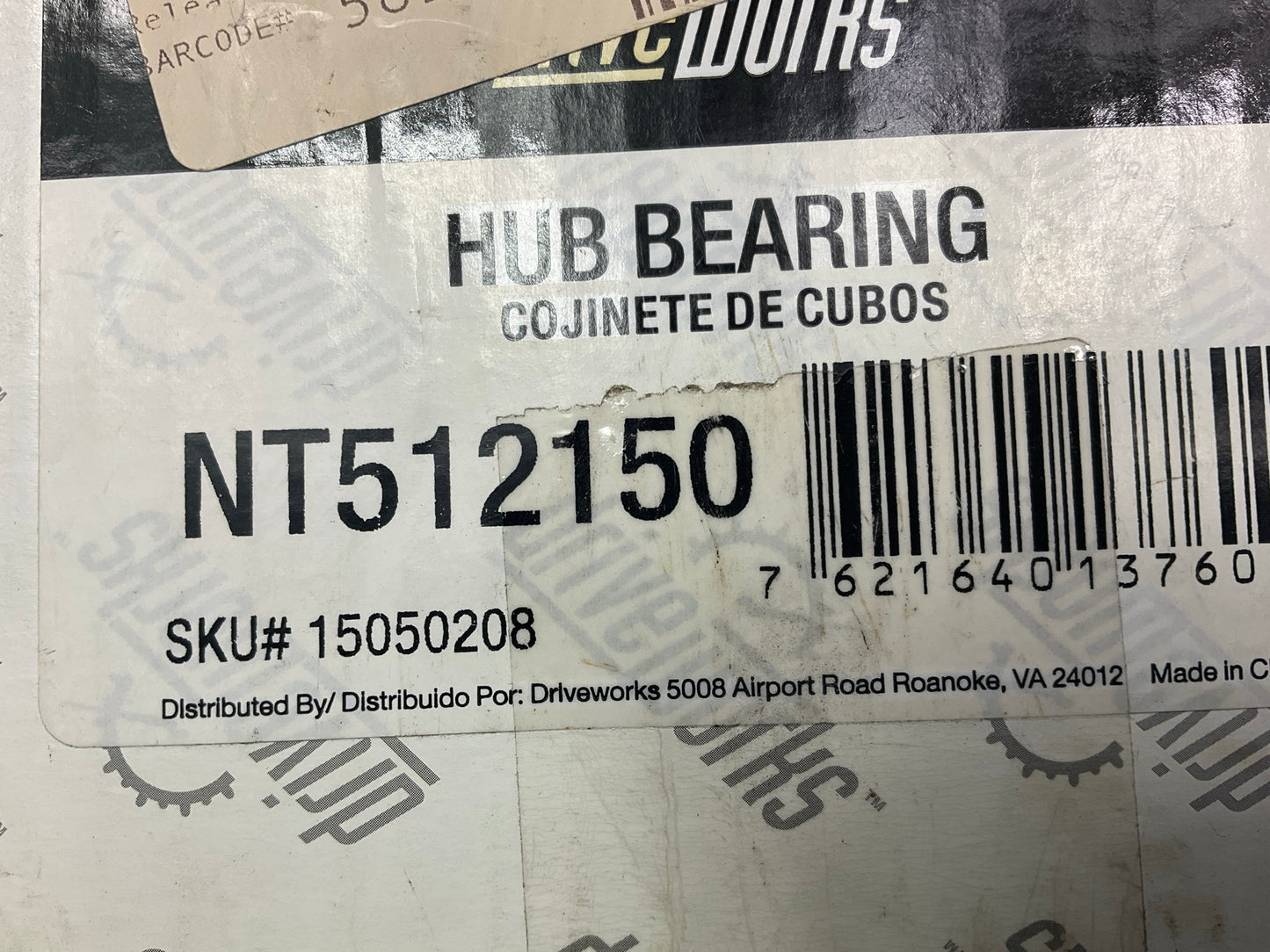 Drive Works NT512150 Rear Wheel Bearing Hub