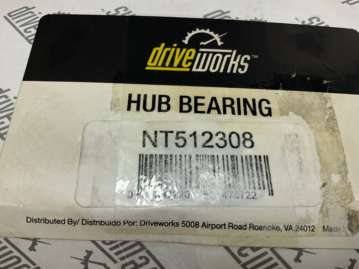 Drive Works NT512308 Wheel Bearing And Hub Assembly, Rear