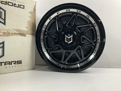 DropStars 657BM Gloss Black Milled Wheel Rim, 20'' X 9'', 6 X 5.5'', 0mm Offset