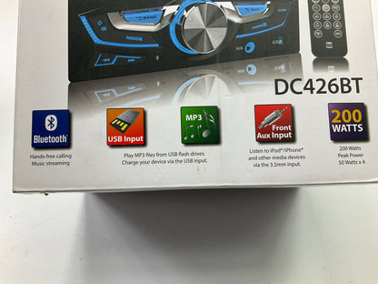 DUAL DC426BT Multimedia 3.7'' LCD Display Double DIN Car Stereo With Bluetooth