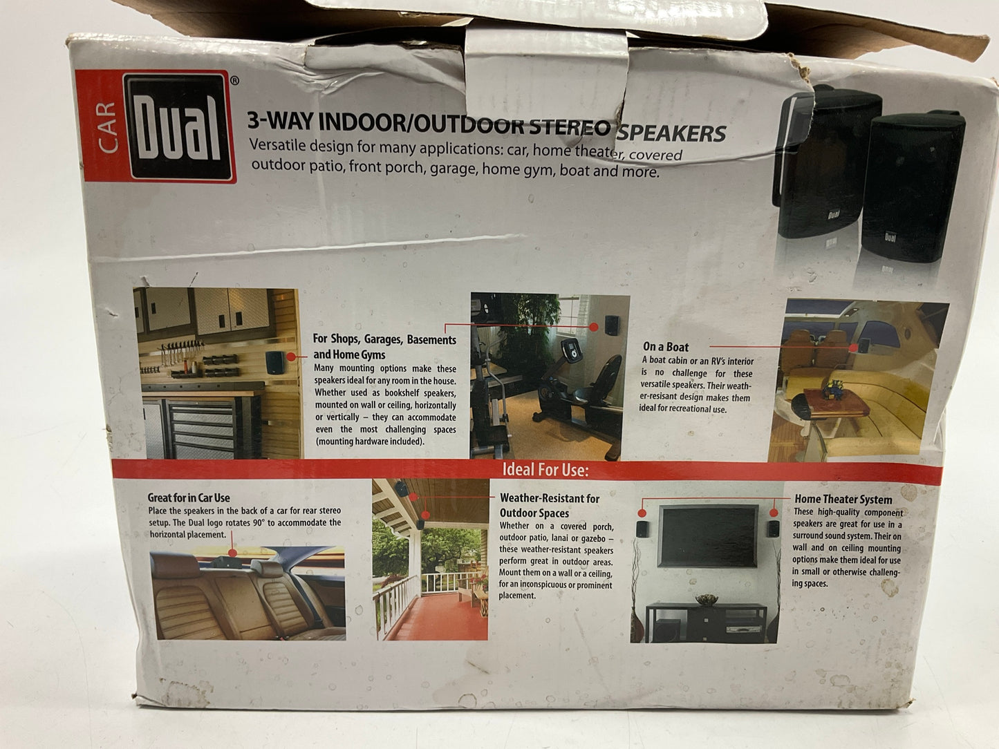 Dual L83BK 100-watt, 3-way Indoor/outdoor Speakers  50 Watt RMS