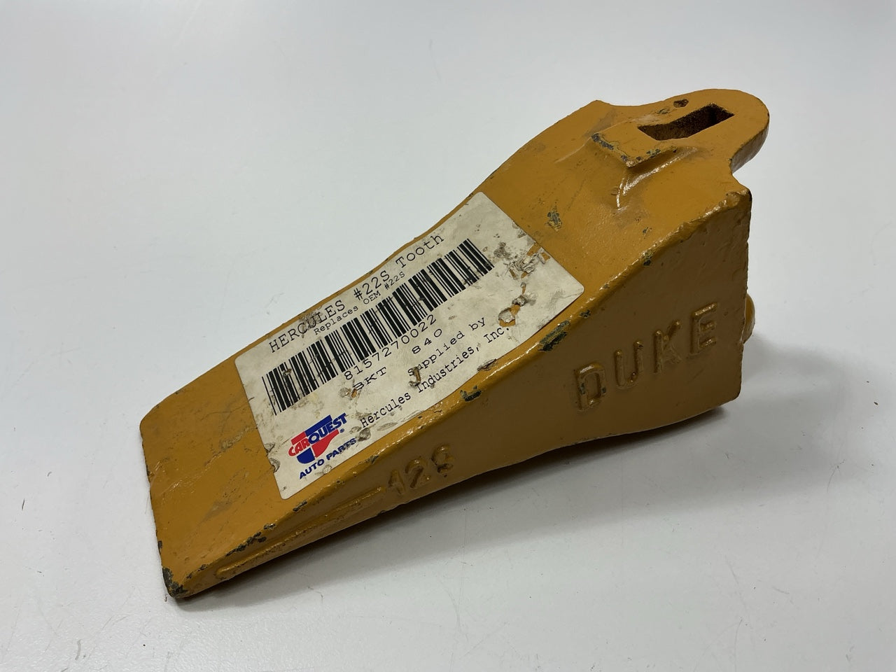 Duke 22S V-style Excavator 22 Series Bucket Tooth, Single, As Shown, No Hardware