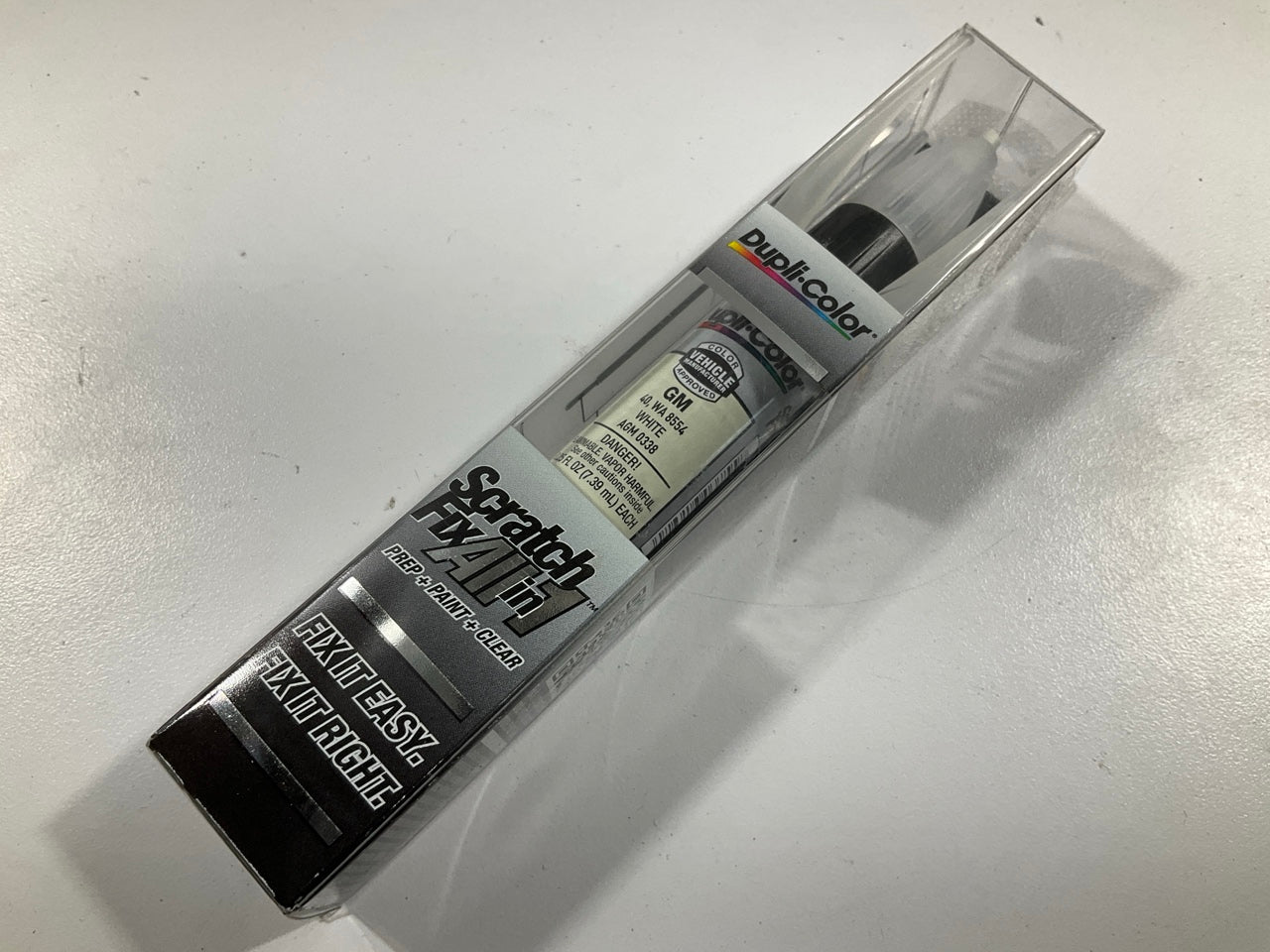 Dupli-color AGM0338 All-In-1 Touch Up Paint For GM 40 WA8554, White