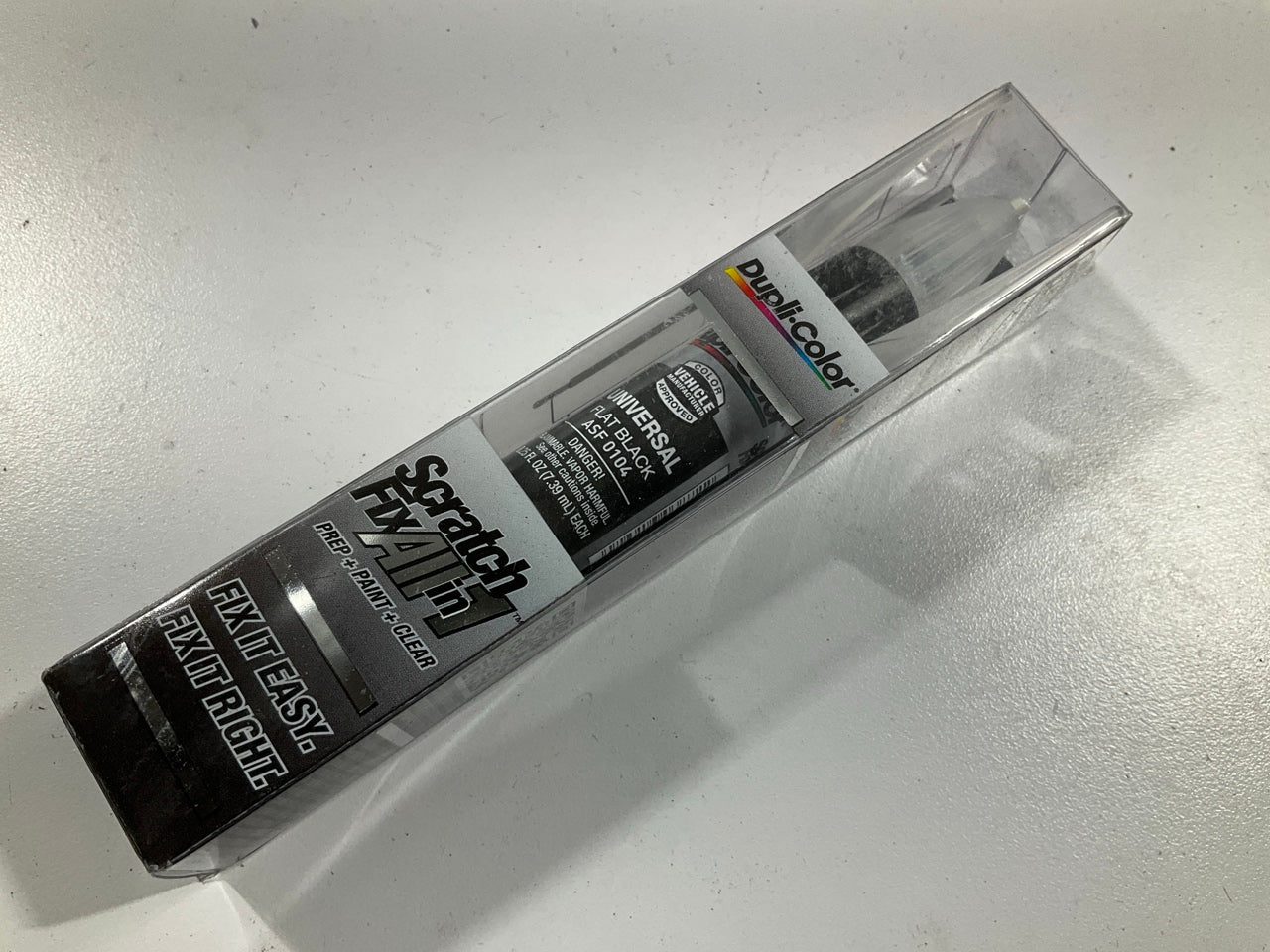 Dupli-color ASF0104 Touch Up Paint Scratch Fix Pen - UNIVERSAL FLAT BLACK