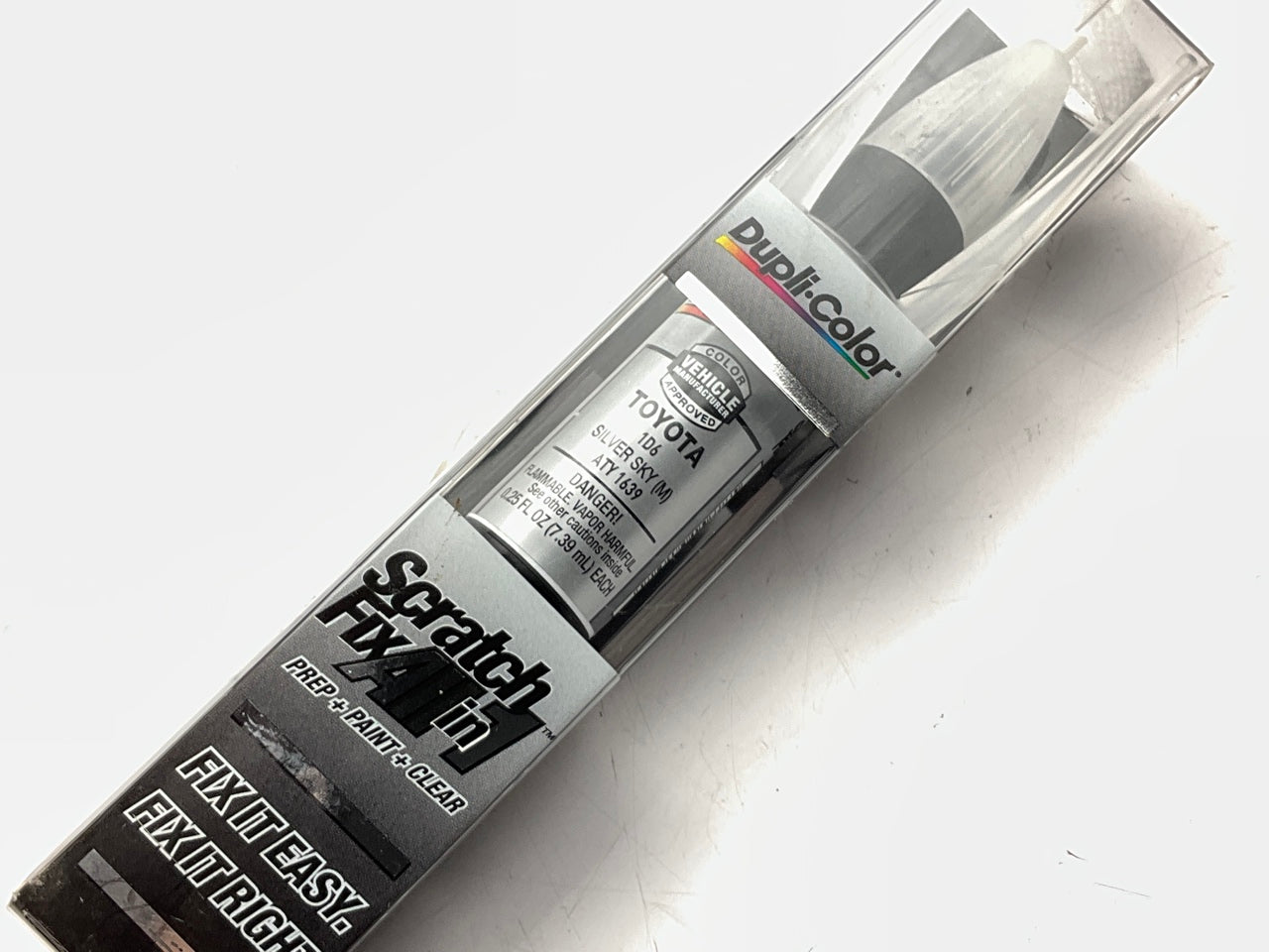 Dupli-color ATY1639 Touch Up Paint Scratch Fix Pen Silver Sky 1D6 For Toyota