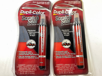 (2) Dupli-Color S24SFSS100 Scratch Fix All-in-1 Touch-Up Paint Clear Sealer Pens