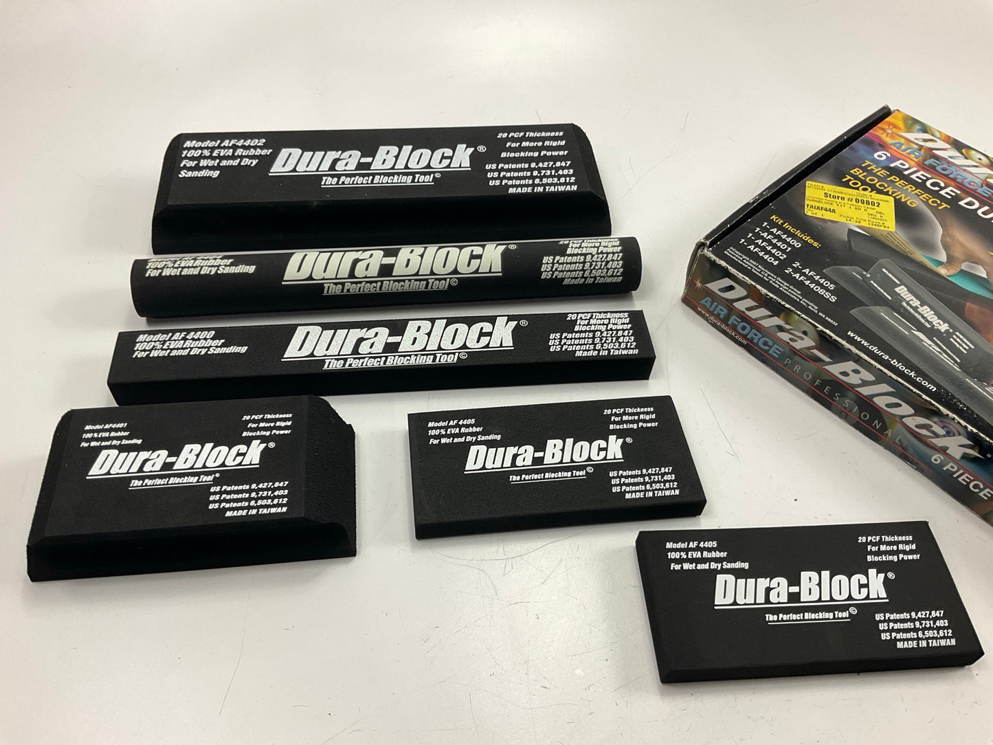 MISSING 2 AF4408SS - Dura-Block AF44A Wet Or Dry Autobody Sanding Block Kit
