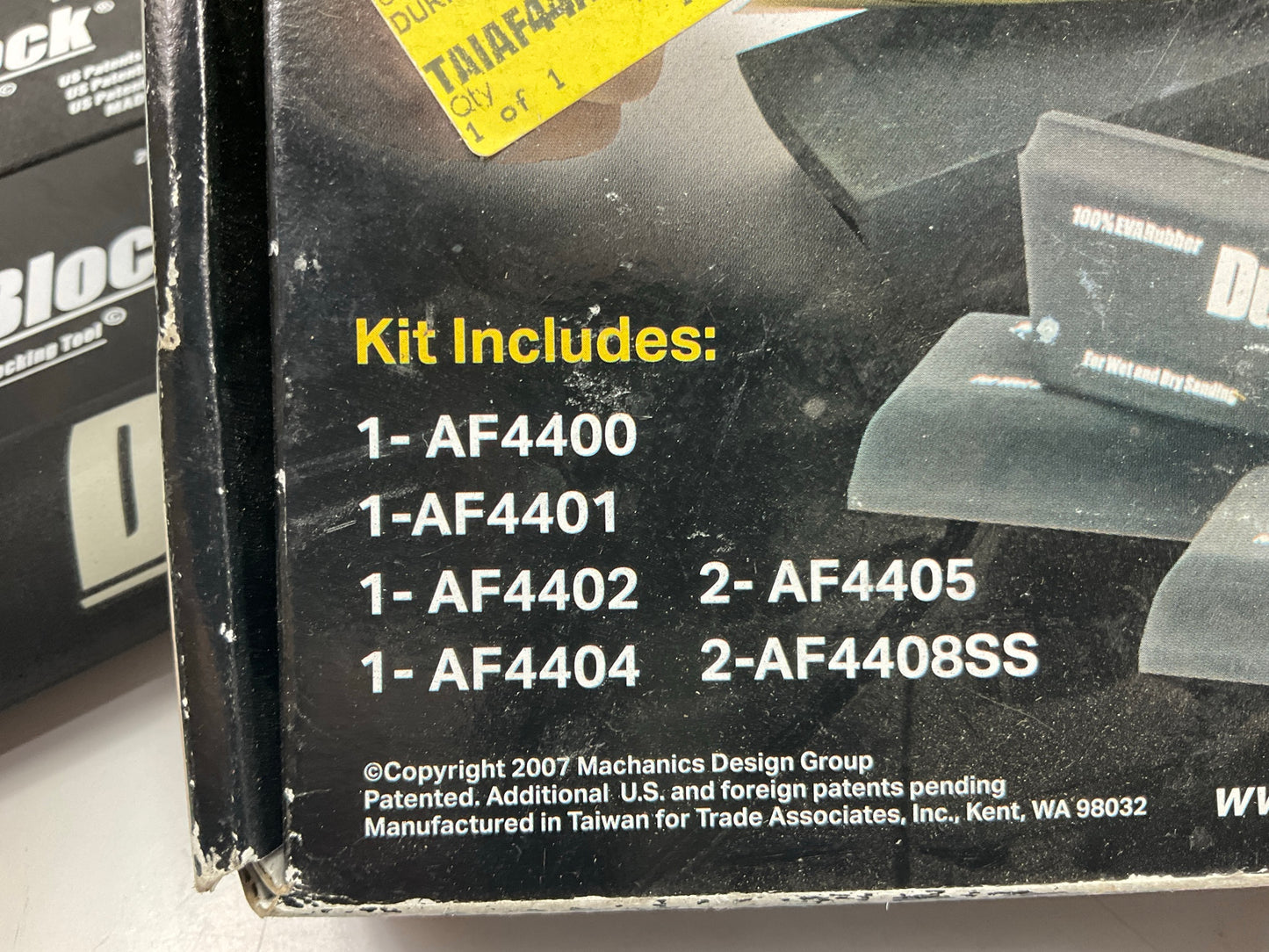 MISSING 2 AF4408SS - Dura-Block AF44A Wet Or Dry Autobody Sanding Block Kit