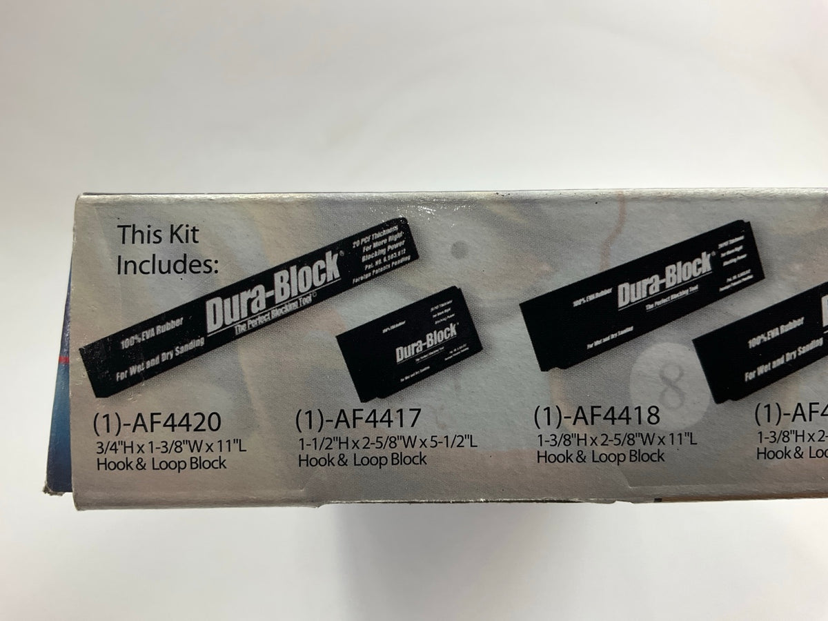 Dura-Block AF44HL 7 Piece Hook & Loop 20 PCF Thick Wet & Dry Sanding Block Kit