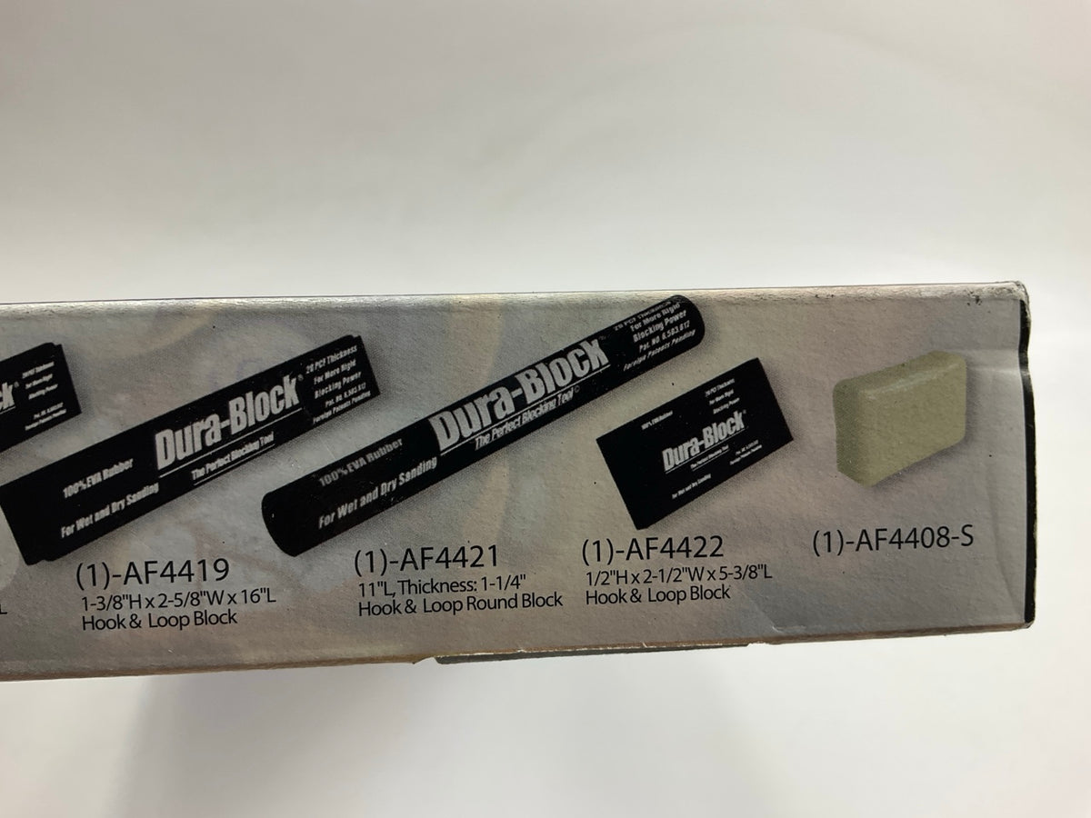 Dura-Block AF44HL 7 Piece Hook & Loop 20 PCF Thick Wet & Dry Sanding Block Kit