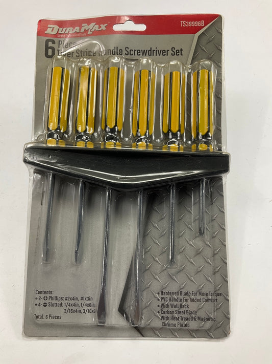 Dura Max TS39996B 6-Piece Screwdriver Set: Flathead (slotted) & Phillips