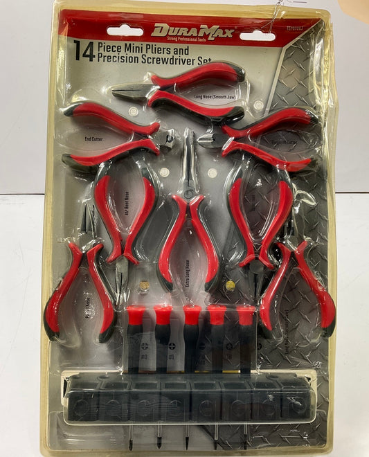 Dura Max TS70726J 14-Piece Mini Pliers And Precision Screwdriver Set