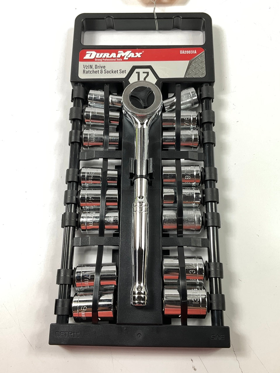 Dura Max UA20031A 17 Piece - 1/2'' Drive Ratchet & Socket Set