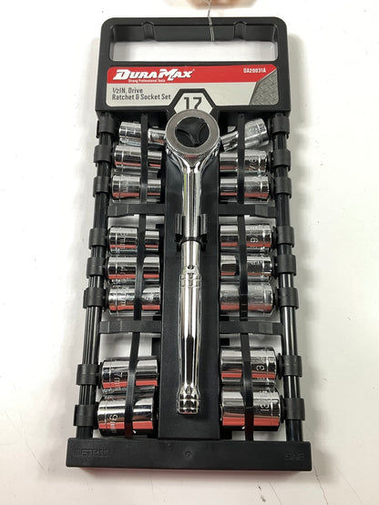 Dura Max UA20031A 17 Piece - 1/2'' Drive Ratchet & Socket Set