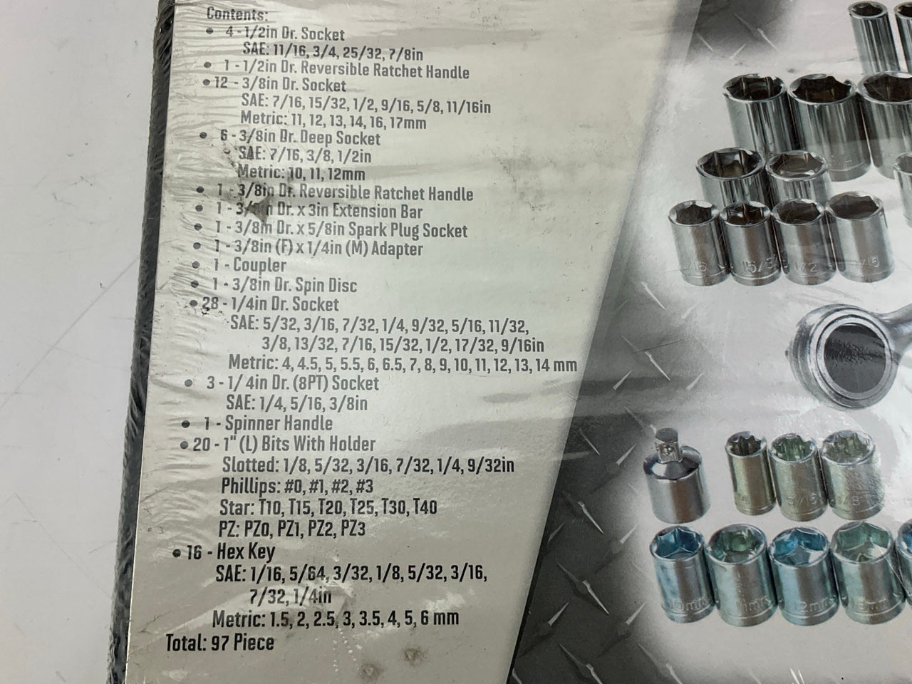 Dura Max UB70012S 97 Piece 1/4'', 3/8'' & 1/2'' Mechanic's Socket Set With Ratchets