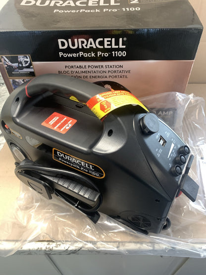 Duracell Powerpack Pro 1100 AMP Jump Starter, Air Compressor & Power Inverter