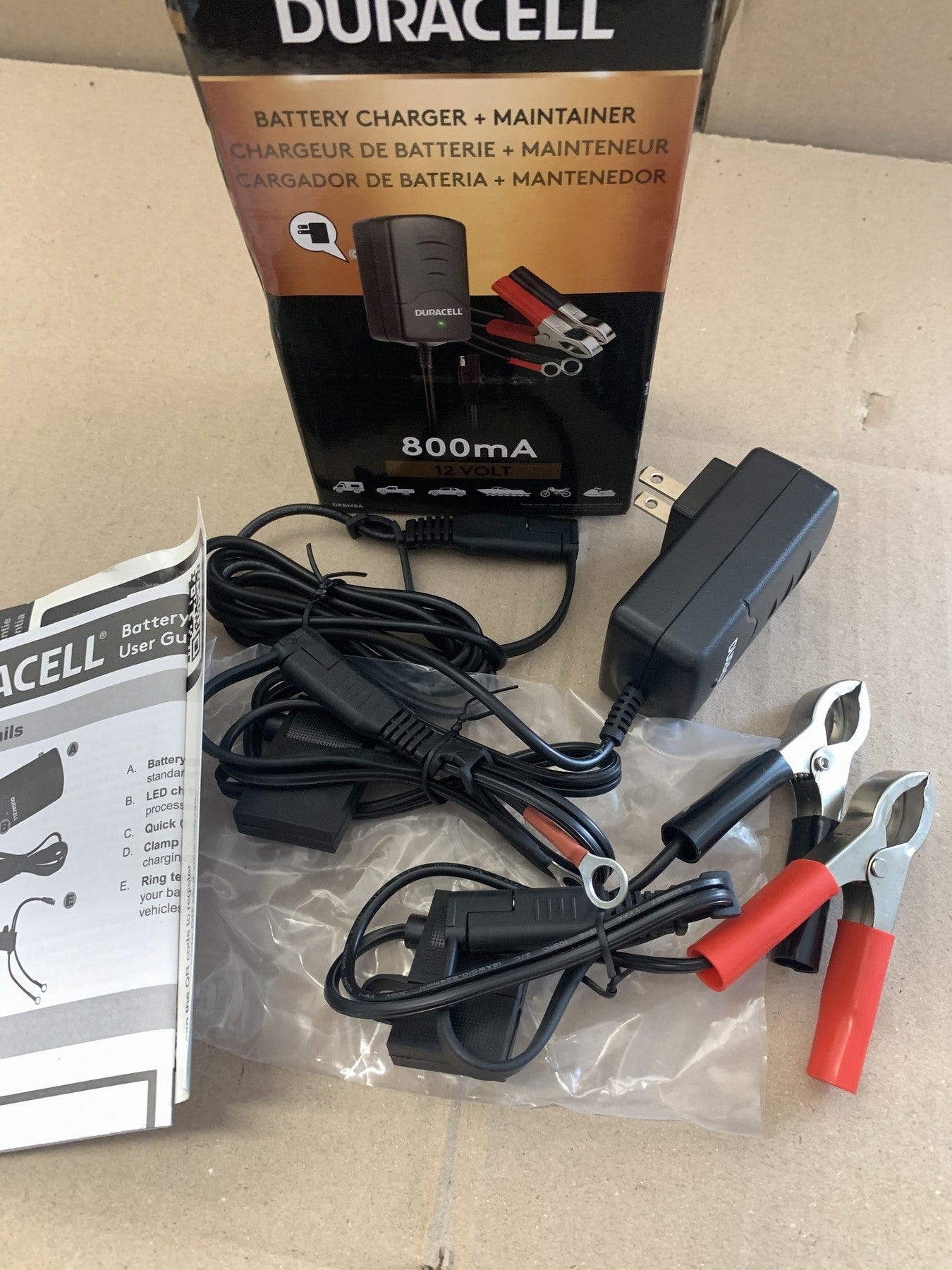 Duracell DRBM8A 800mA Battery Charger & Maintainer